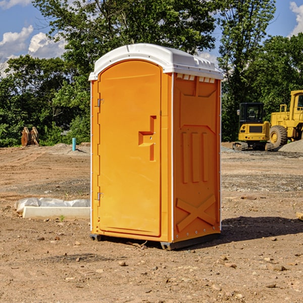 how often are the porta potties cleaned and serviced during a rental period in Delphos Kansas